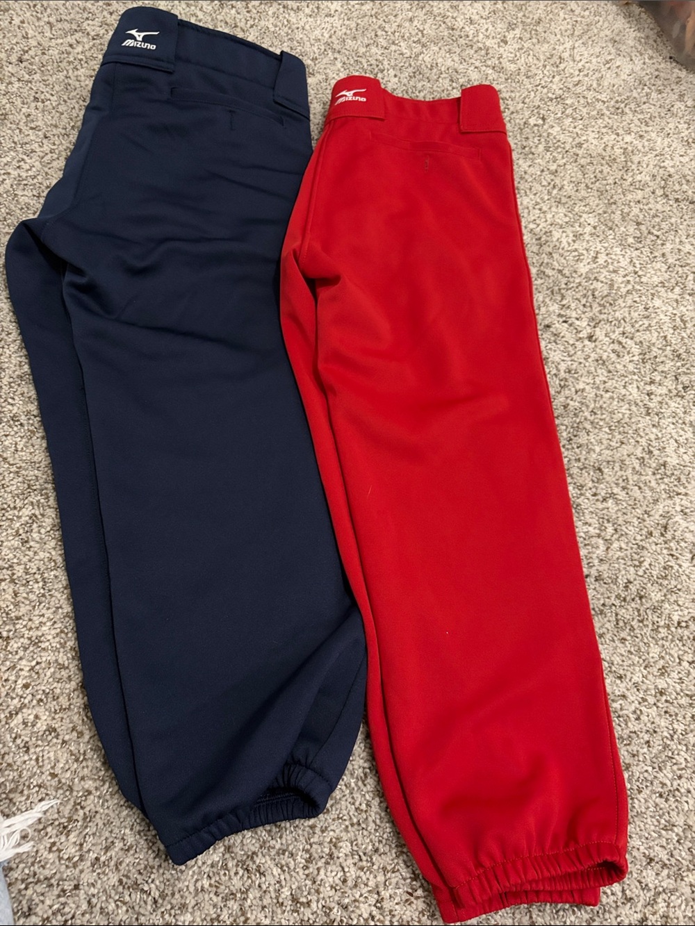 Mizuno Red and Navy Athletic Softball Pants Set